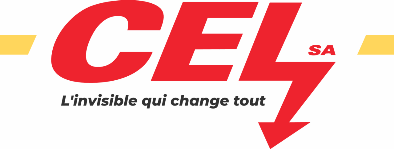 Logo principal de CEL SA avec le slogan "L'invisible qui change tout".